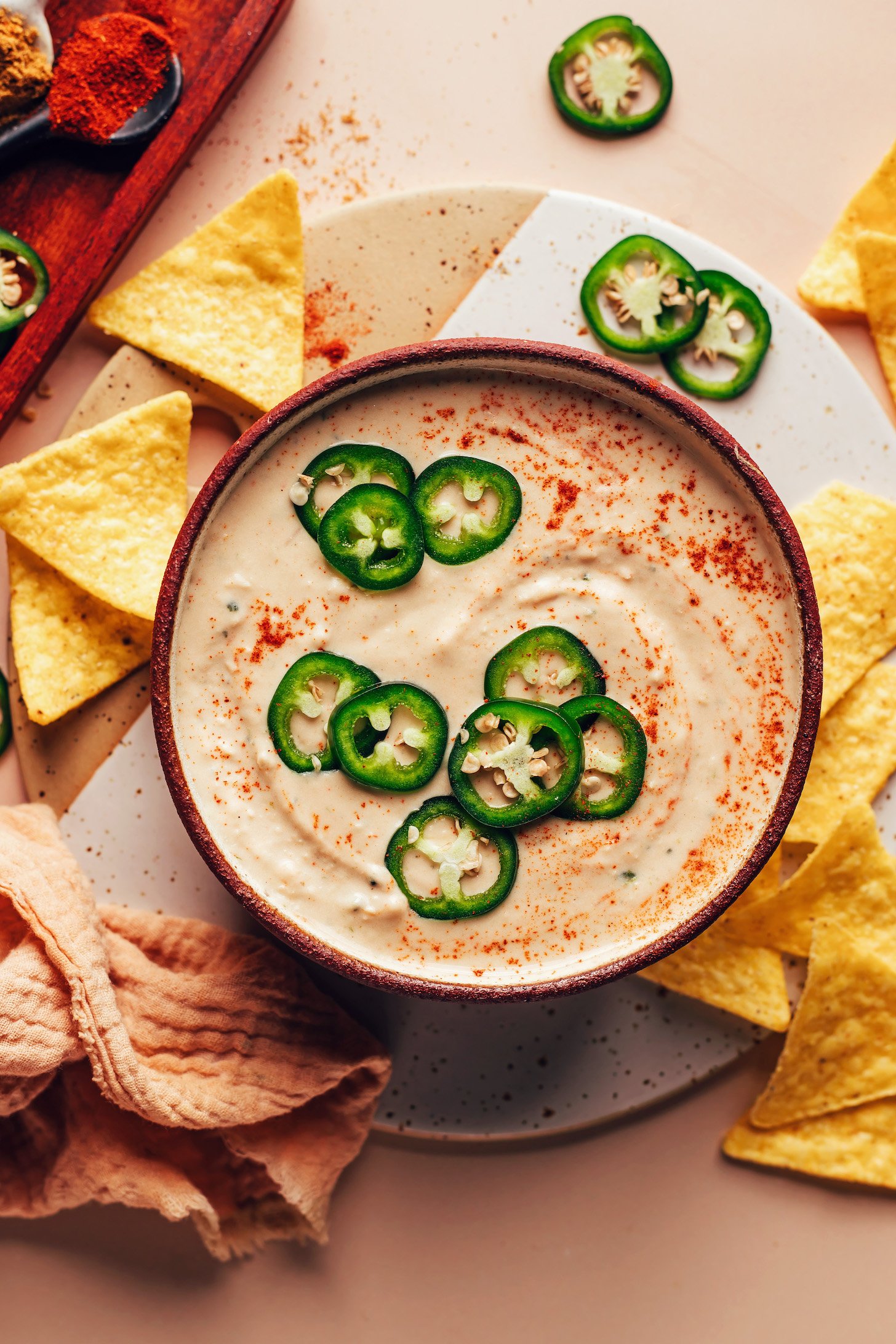 Creamy vegan white bean queso